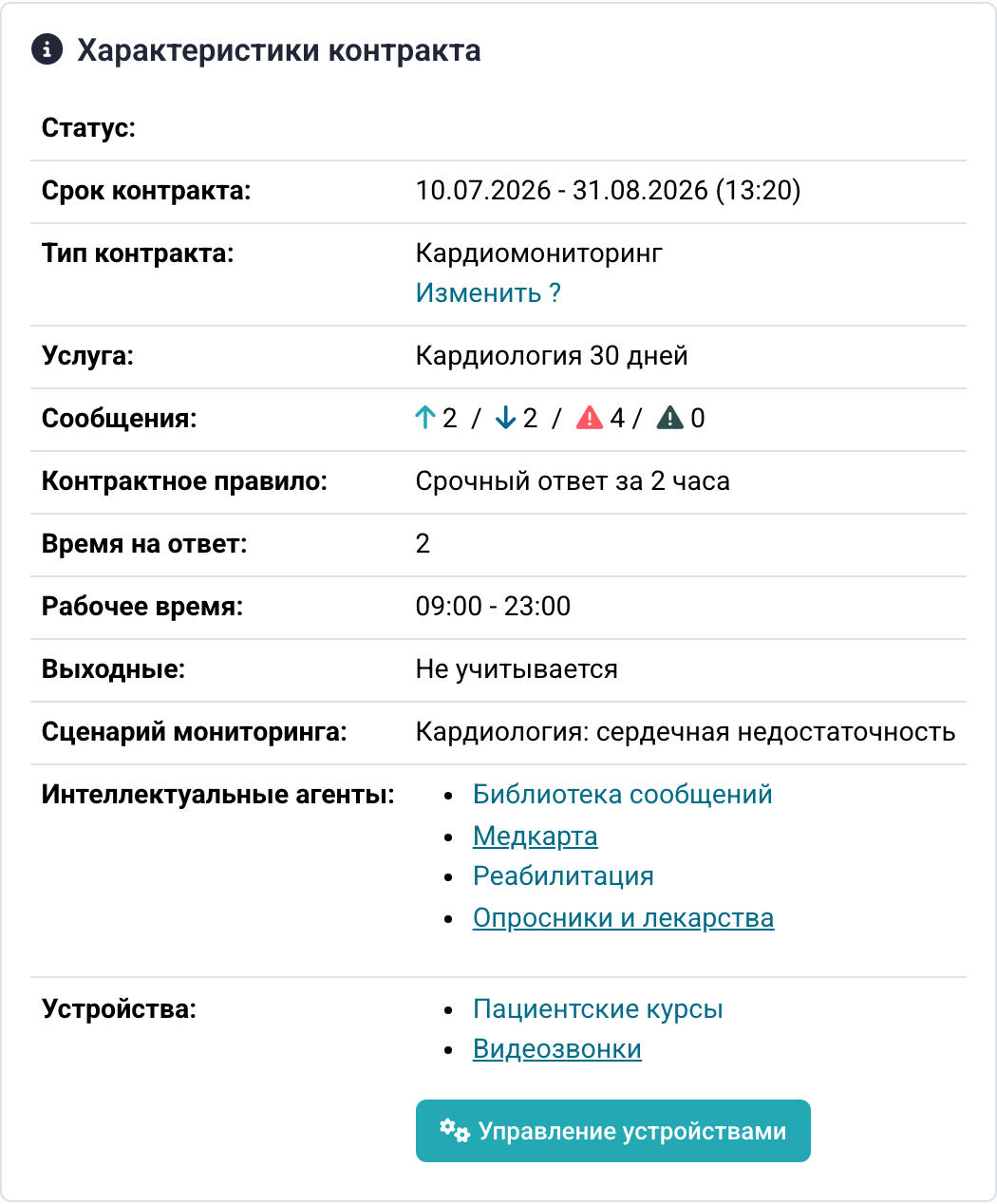 Консультация с мониторингом