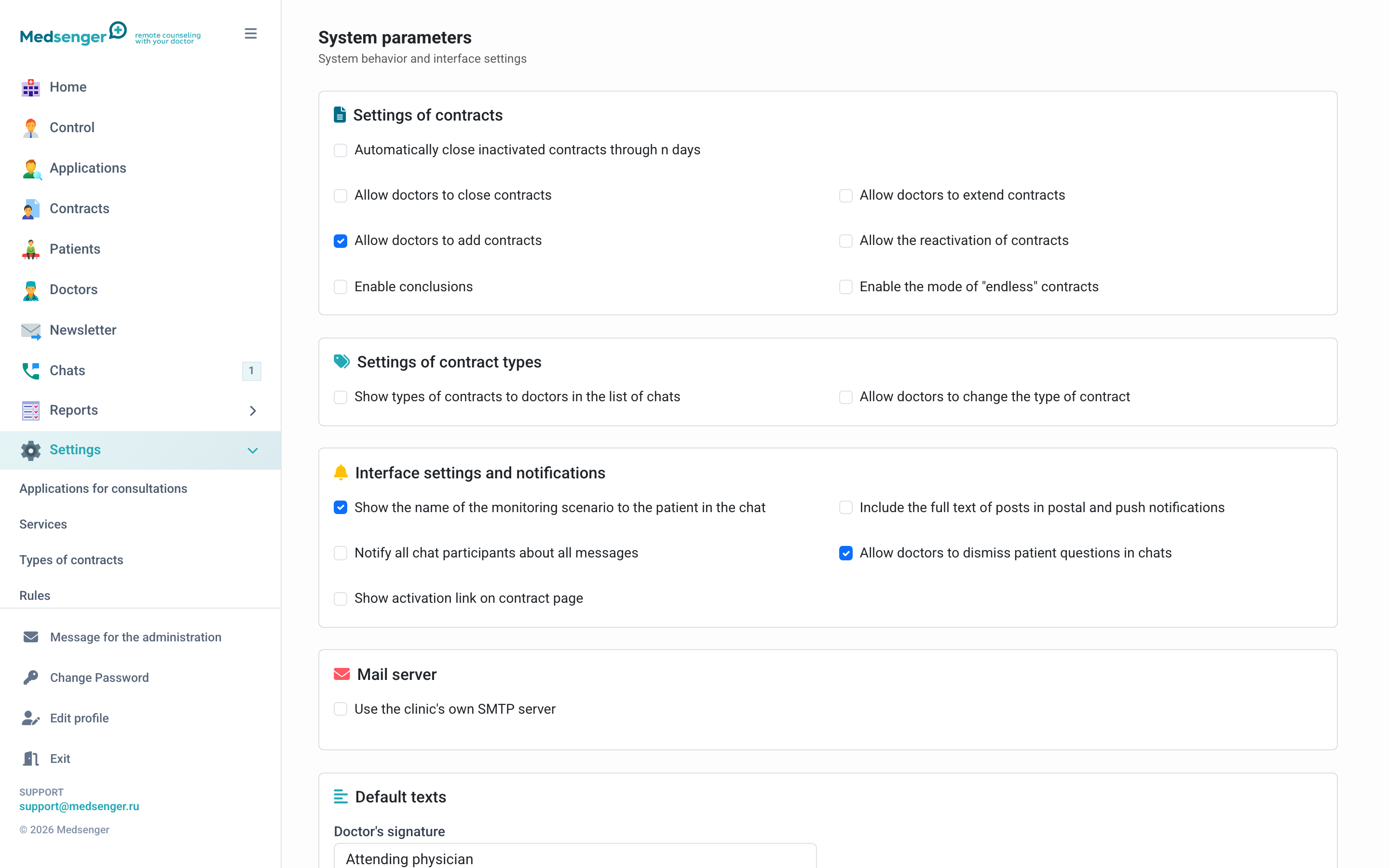 Notification settings