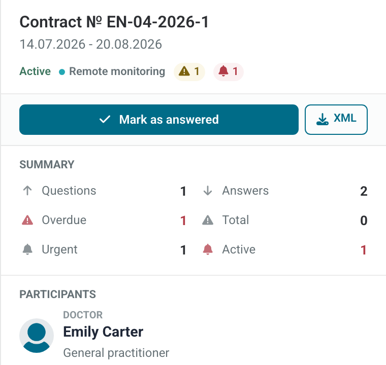 The conversation export action