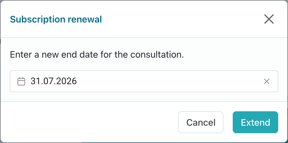Doctor consultation extension window