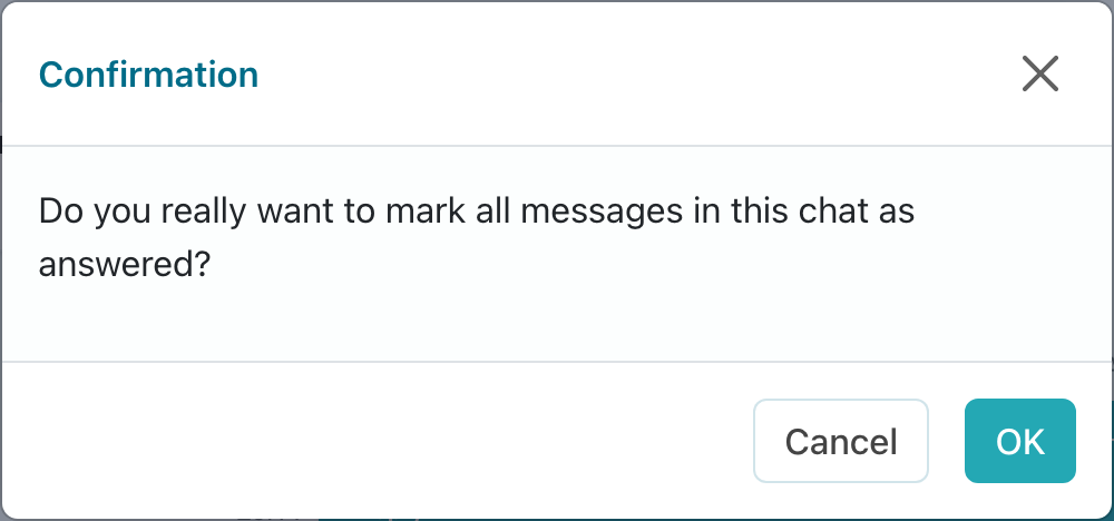 Mark message answered