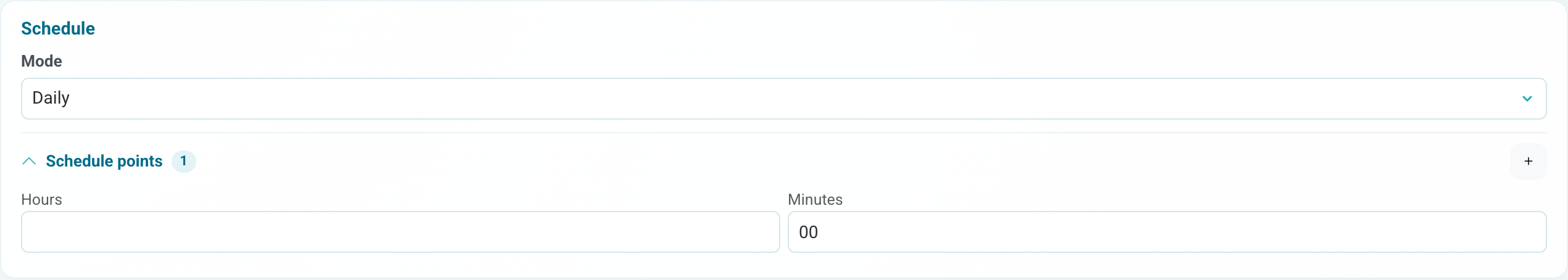 Questionnaire schedule settings