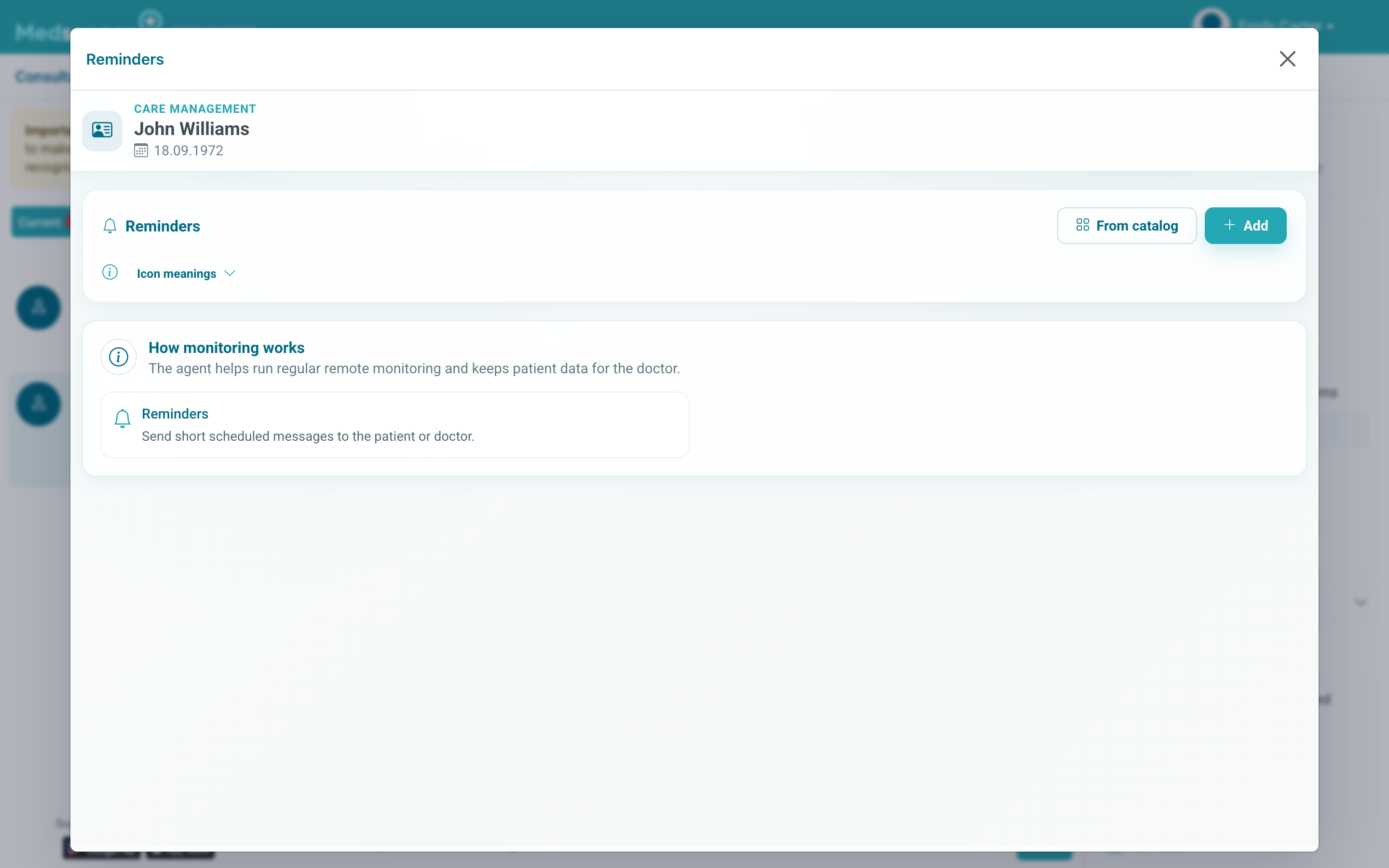 Doctor reminder settings