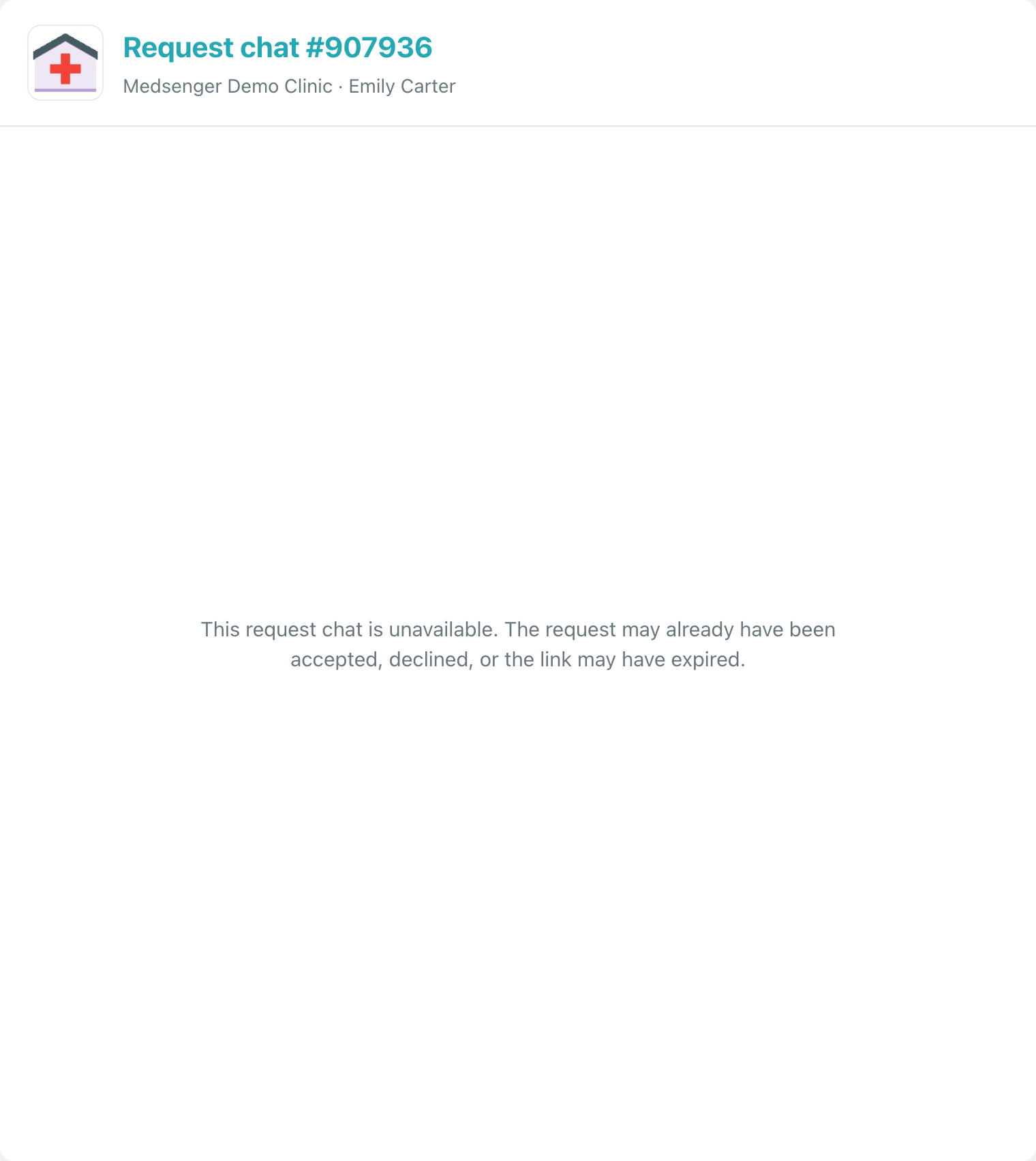 Closed request chat